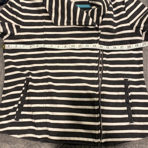 Gap Striped Moto Style Zip Blazer Jacket EUC - Picture 11 of 12